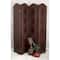 Dark Brown Wood Traditional Room Divider Screen, 71" x 64" x 1"